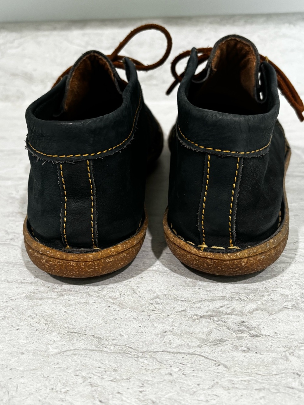 Women’s 7.5 Born Nuala Booties Blue Nubuck Suede Leather Chukka Ankle Boots - Picture 3 of 8
